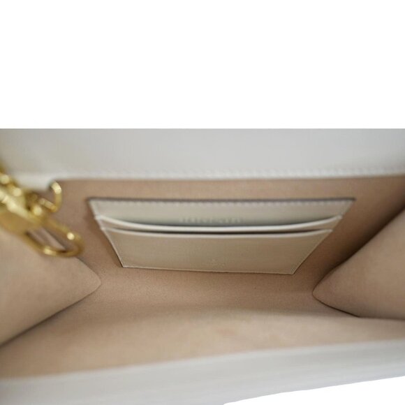 Gucci  Rajah Mini Leather Chain Shoulder Bag White 573797 - Picture 9 of 11